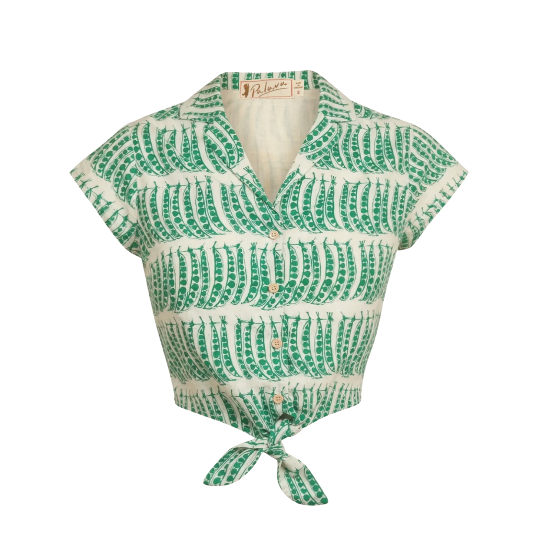 Gweni Gwyllt SS 25 collection Peggy Pea Top.png