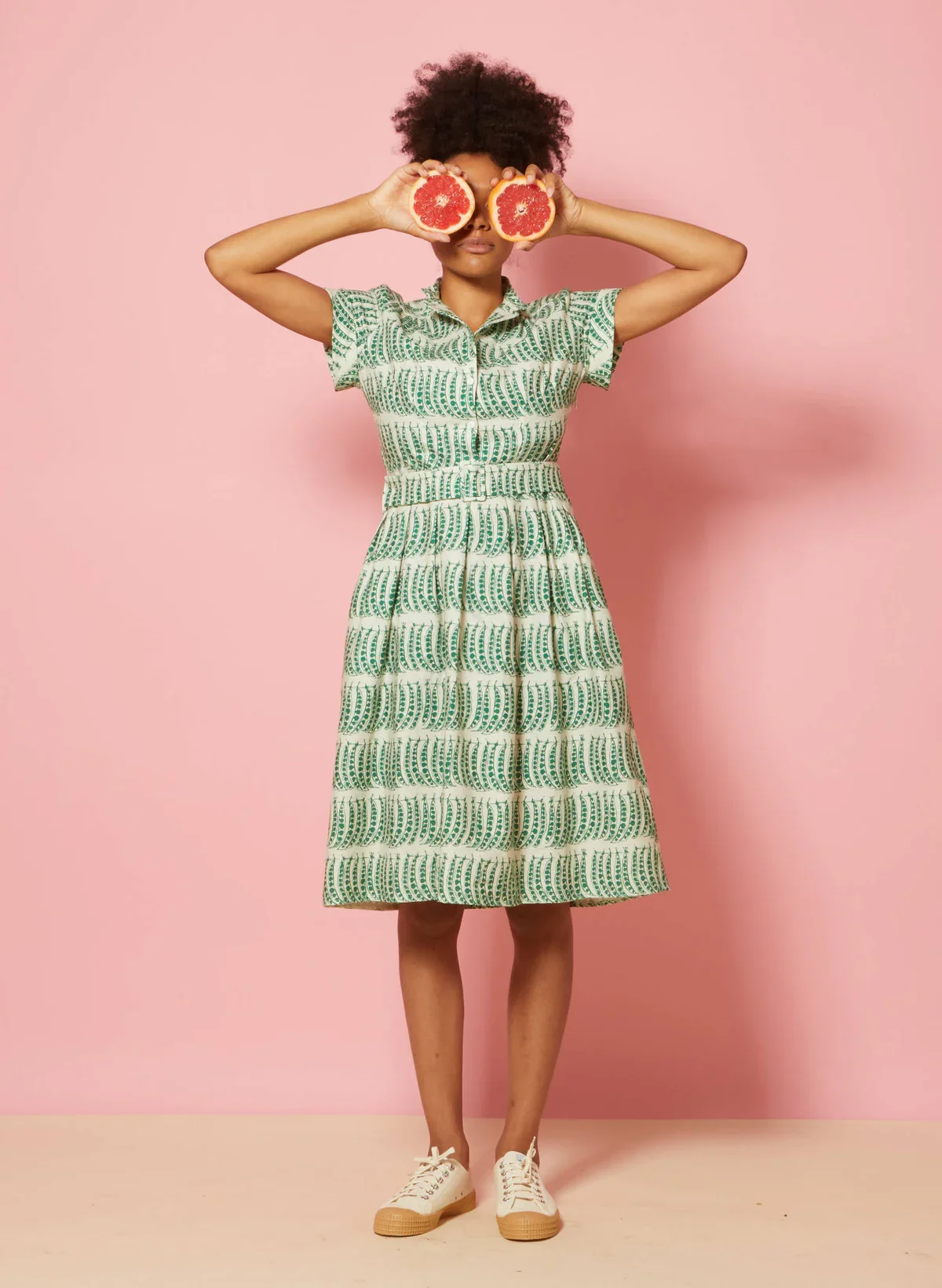 Louise Dress - Green Peas!