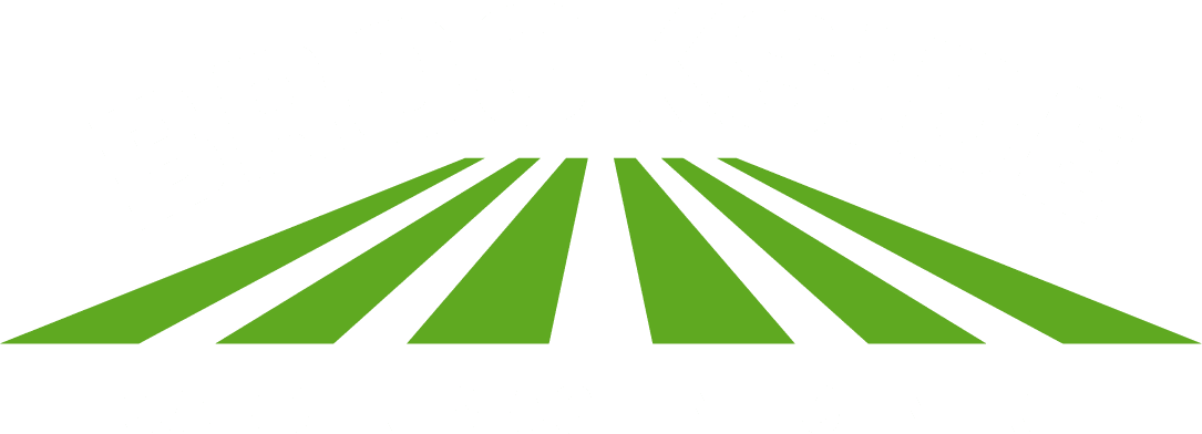 Brooksides Garden Machine Centre logo with stylized green garden rows and white text.