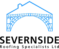 Logo of Severnside Roofing Specialists Ltd, featuring a stylized blue bridge above the company name in black text.