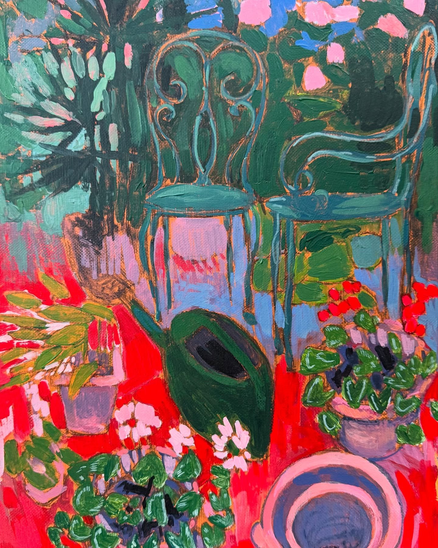 Les jardins en peinture.
Exposition d&rsquo;&oelig;uvres de Laure Gisbert @laure_gisbert &agrave; @baudelaire.gallery 3, rue Henri Le Sidaner &agrave; Gerberoy.

#gerberoy #exposition 
#art 
#femmesartistes
#baudelairegallery