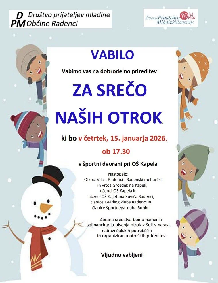 Dobrodelna prireditev za otroke v Občini Radencih