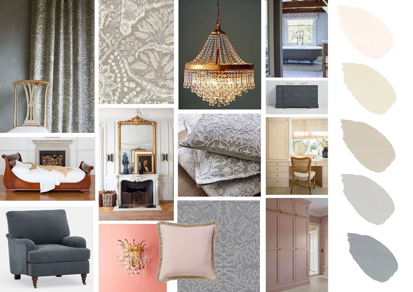 MOOD BOARDS 

Putting together mood boards for a master bedroom suite in a gorgeous 18th century converted barn in Sussex. The property is full of character and charm, a real dream to work with!

Mood boards are such a great way to help bring the des