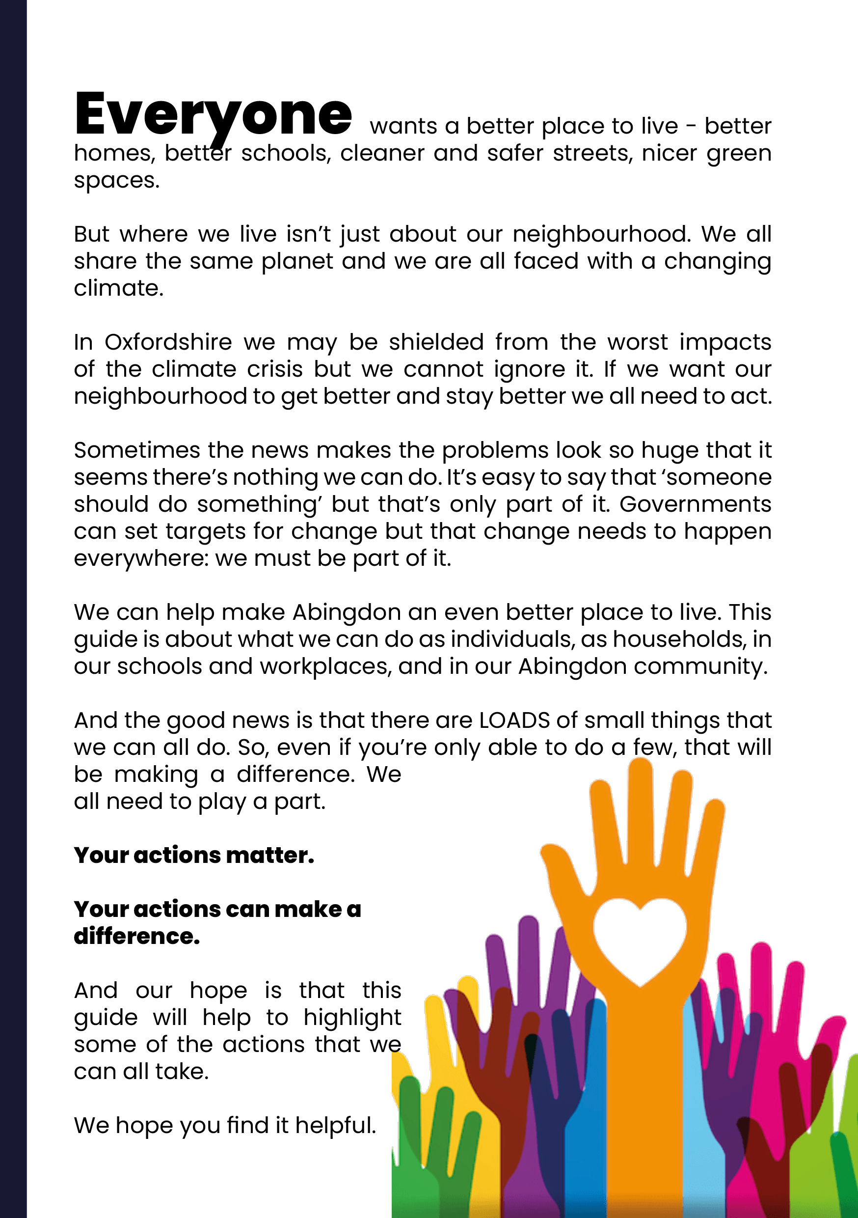 Création d'un flyer de 18 pages pour la mairie d'Abingon on Thames