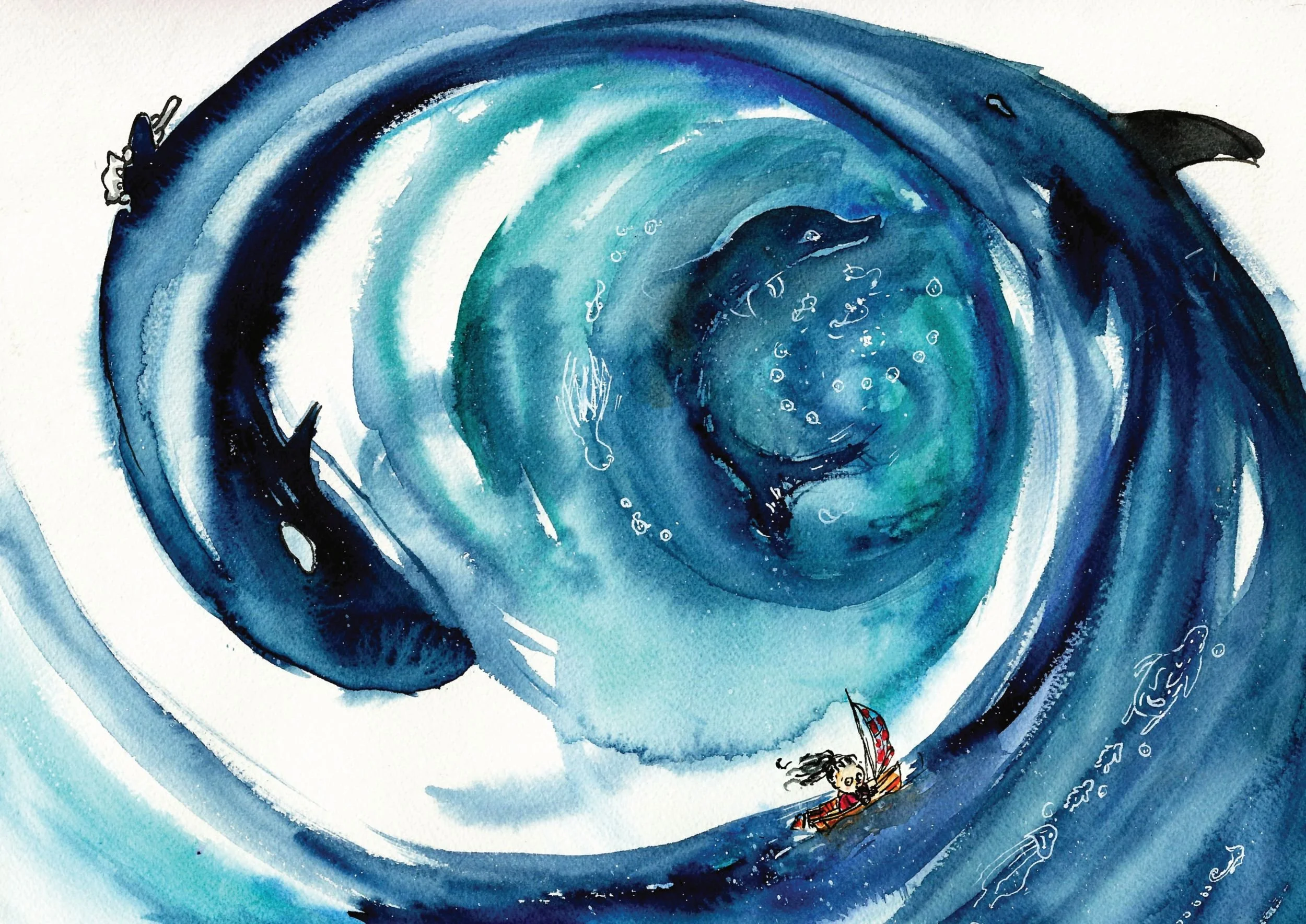 An illustration part of the book "Tapage Nocturne" created with the parisian author Elsa Prevost