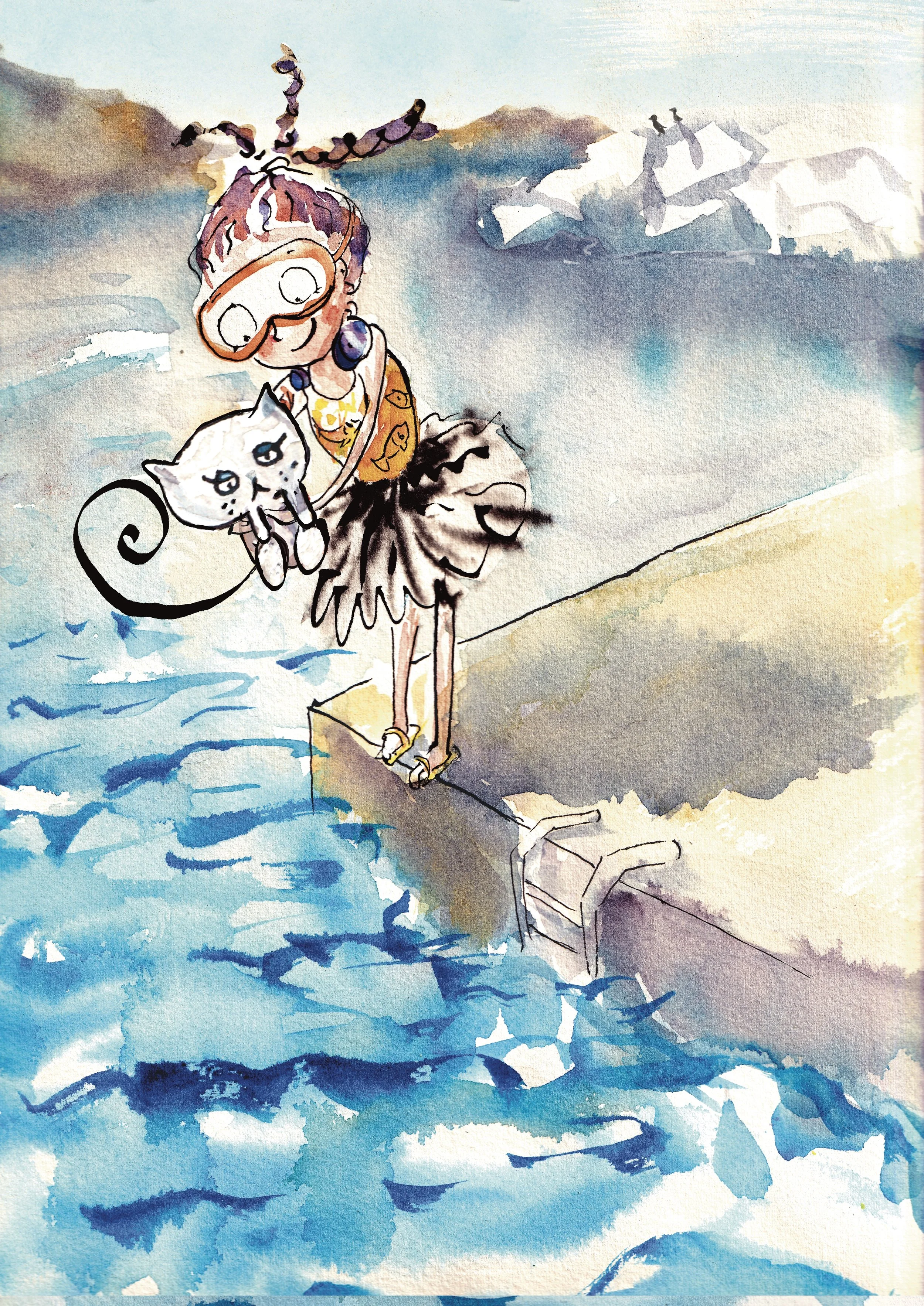 From the serie "Minotes de Marseille", is the cat going to catch any fish? 