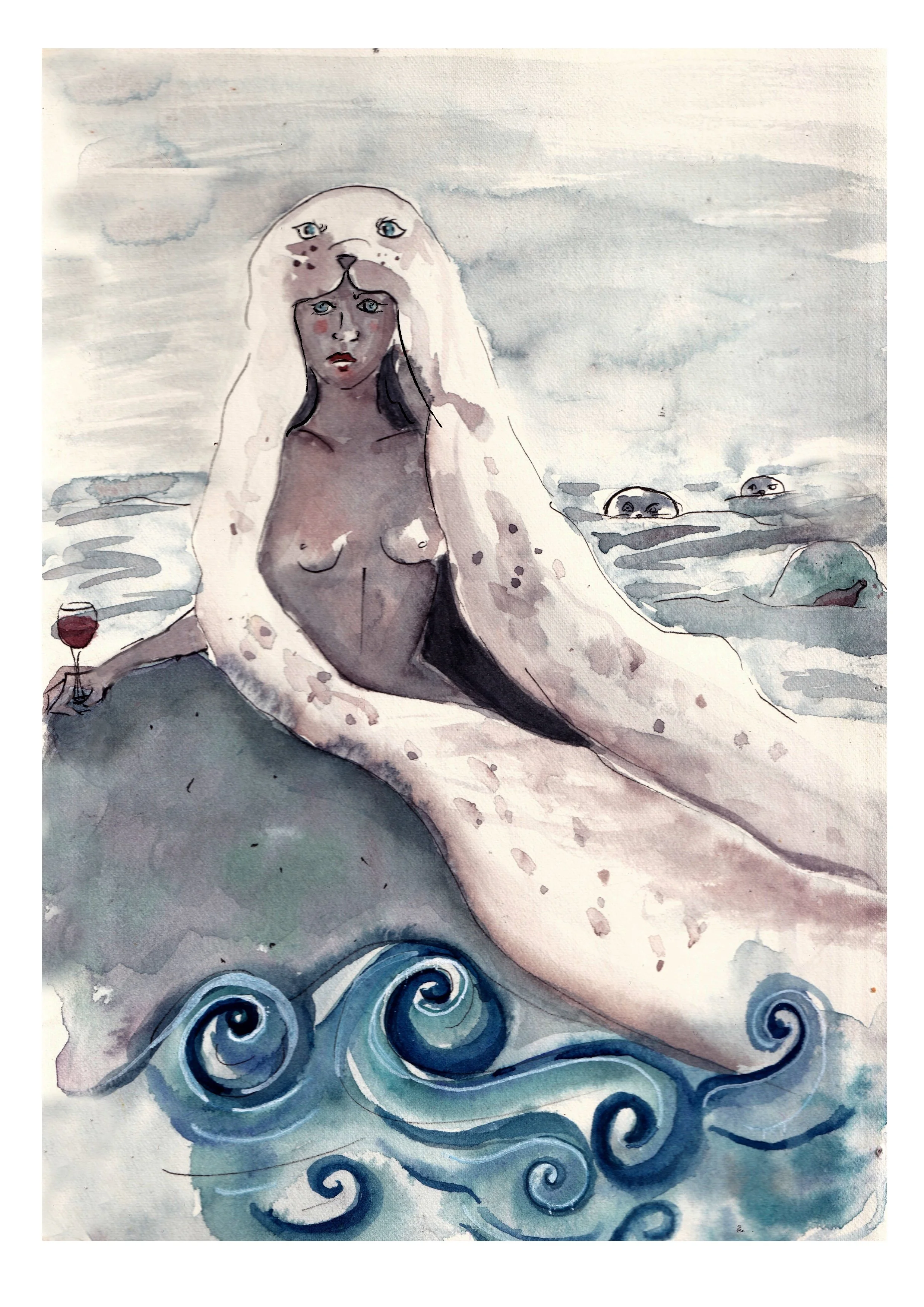 La selkie buvant un bourgogne, côte Atlantique