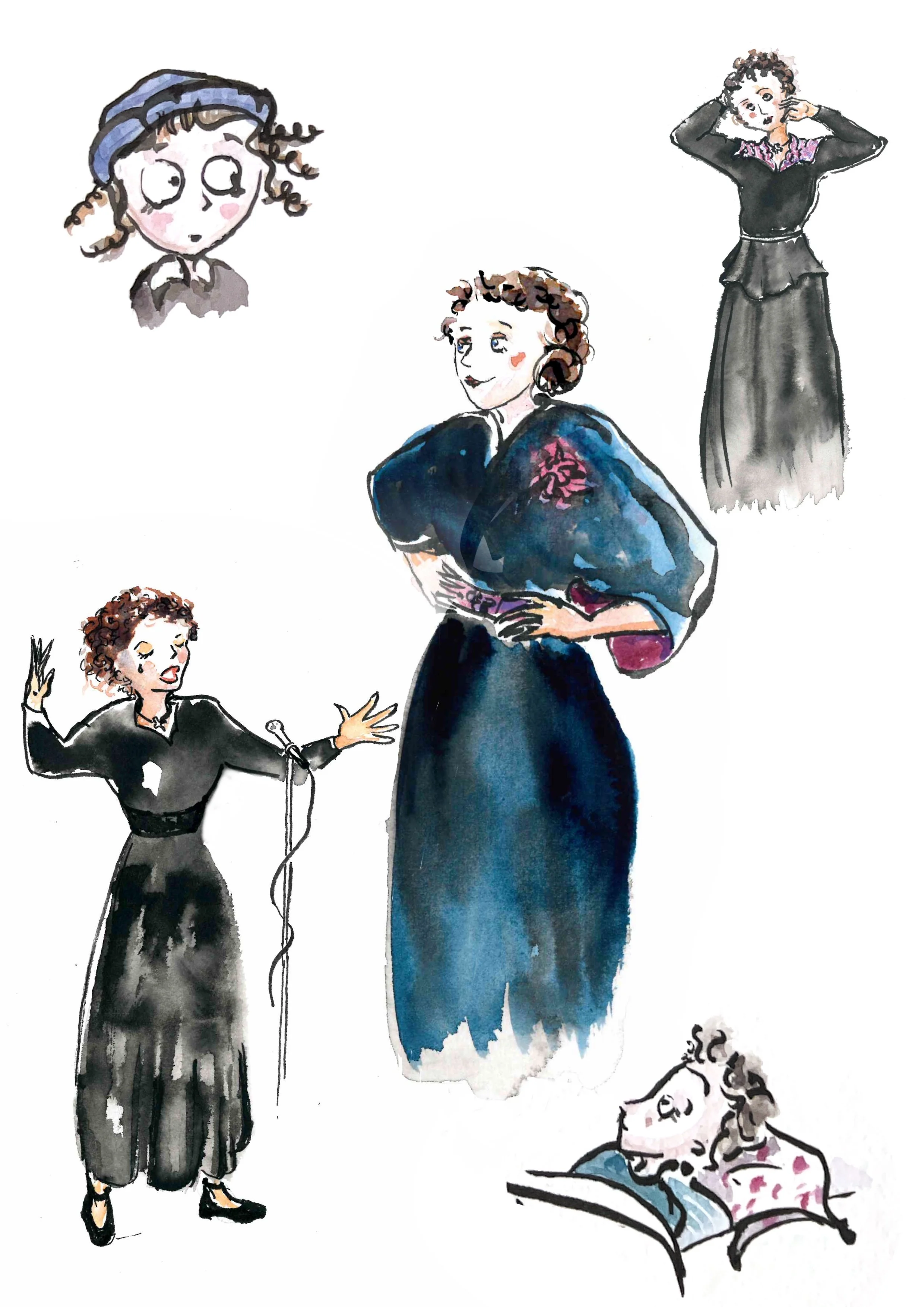 Edith Piaf's character design (Illustration for It's me talent)