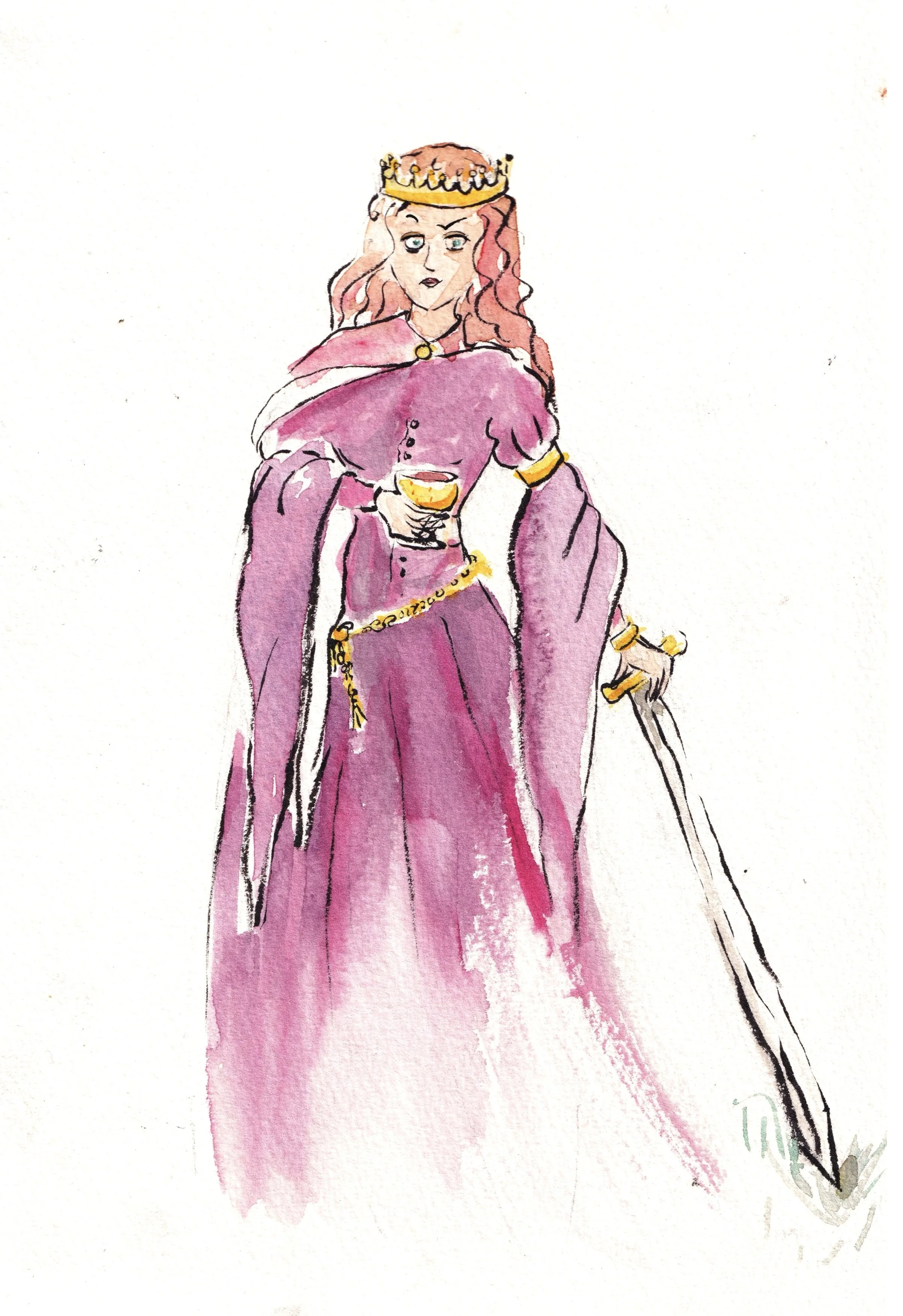 Alienor d'Aquitaine (for Oxford Brookes University, part of a display about wine woman history).