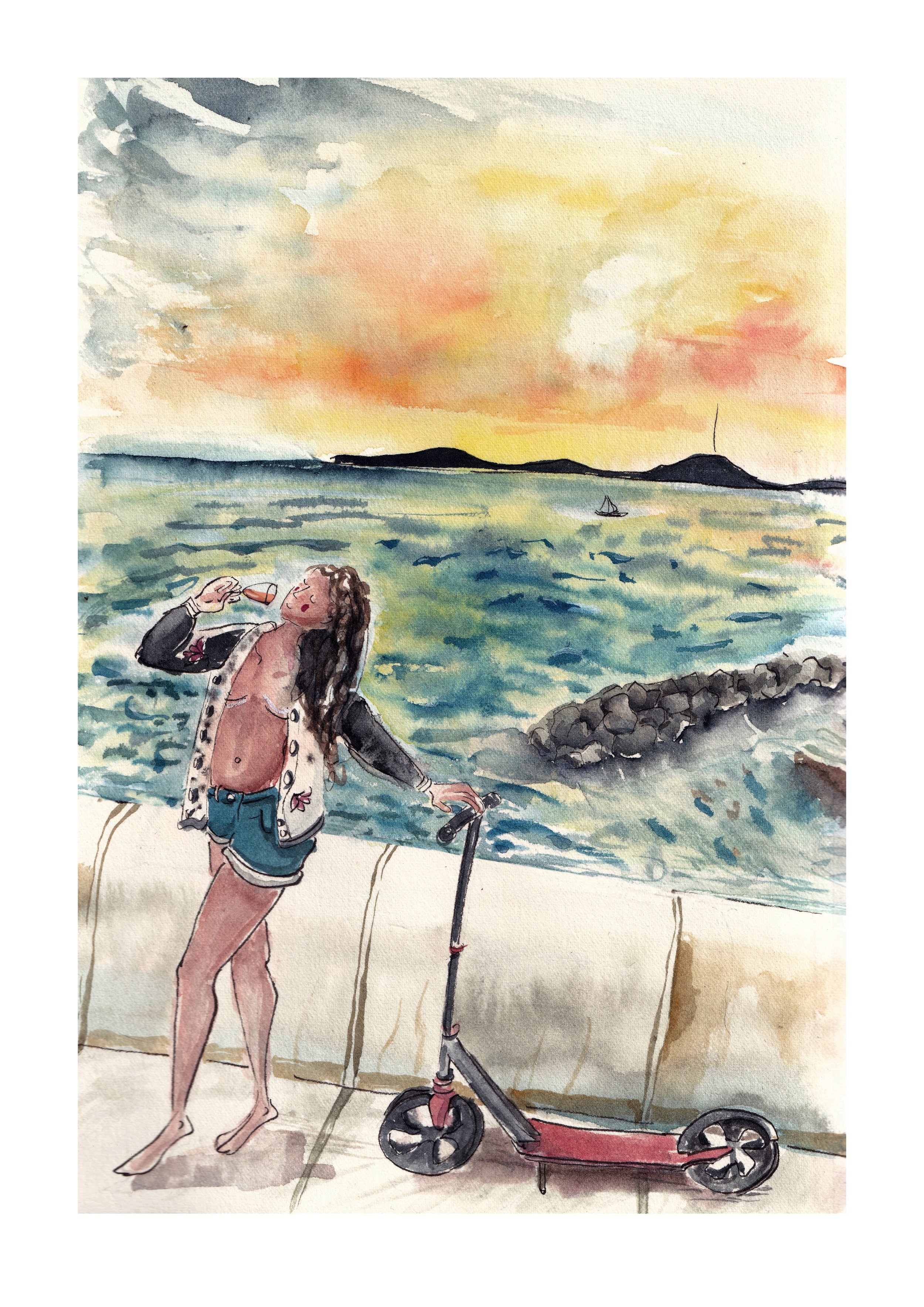 Trotinette et bandol rosé, Marseille devant les Prophètes