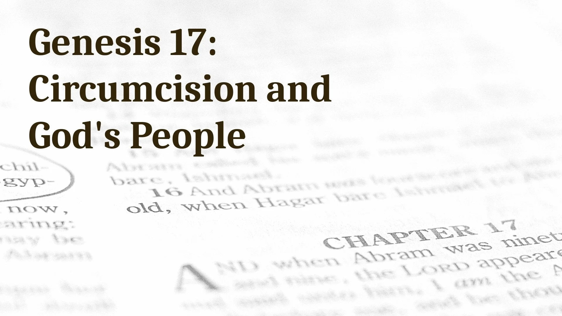 S1 E11: Circumcision and God's People