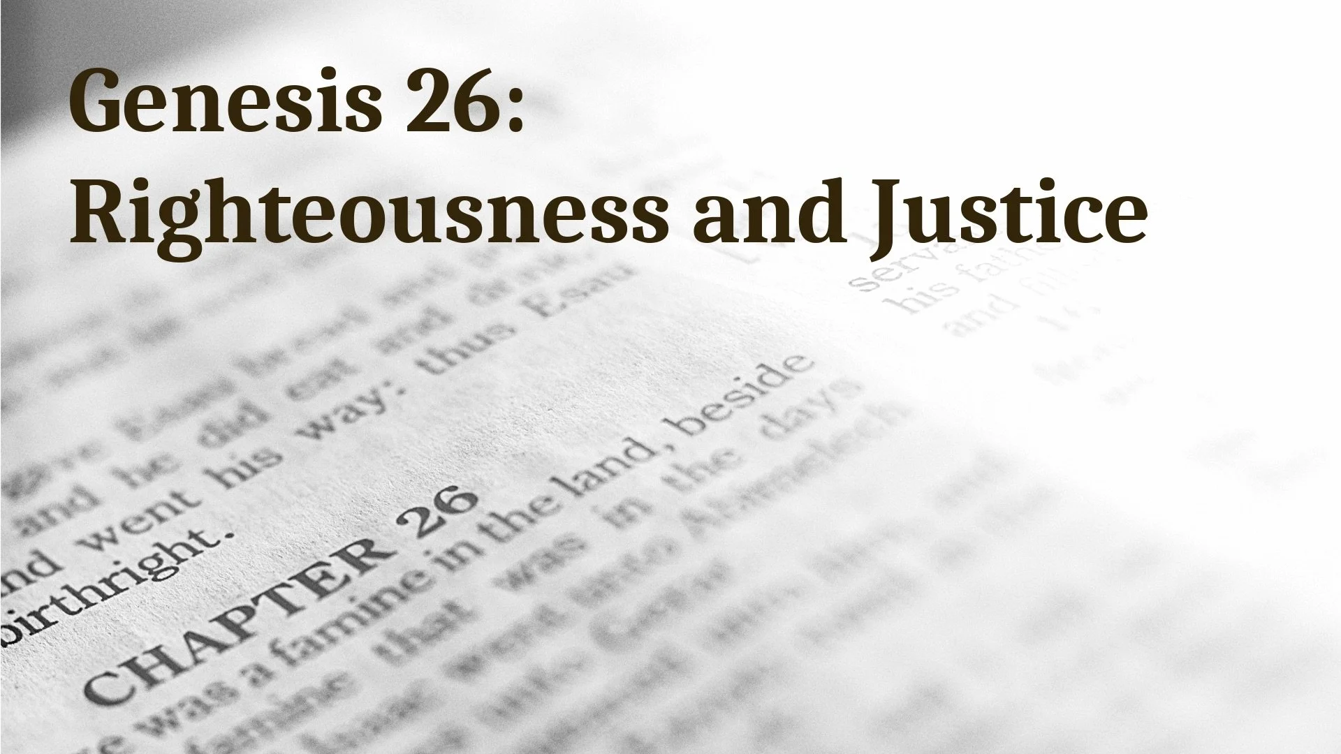S1 E17: Righteousness and Justice, Part 1