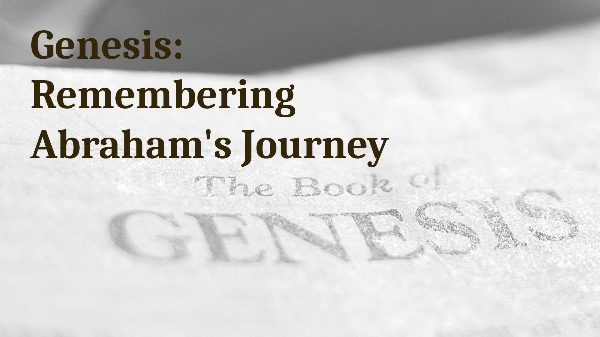 S1 E21: Remembering Abraham's Story