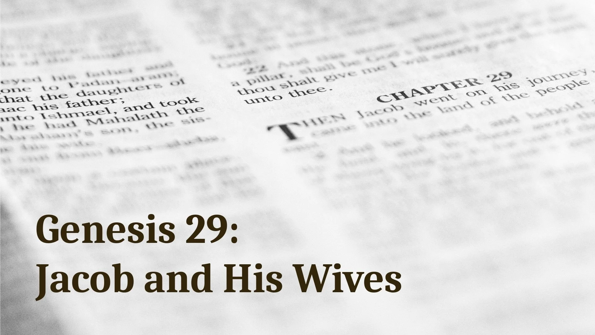 S1 E23: Jacob and How Many Wives?