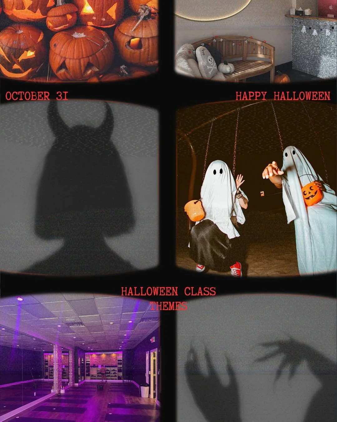 fun halloween vibes at the burn! follow these themes on halloween! book now for the 31st before they all fill! ππ»