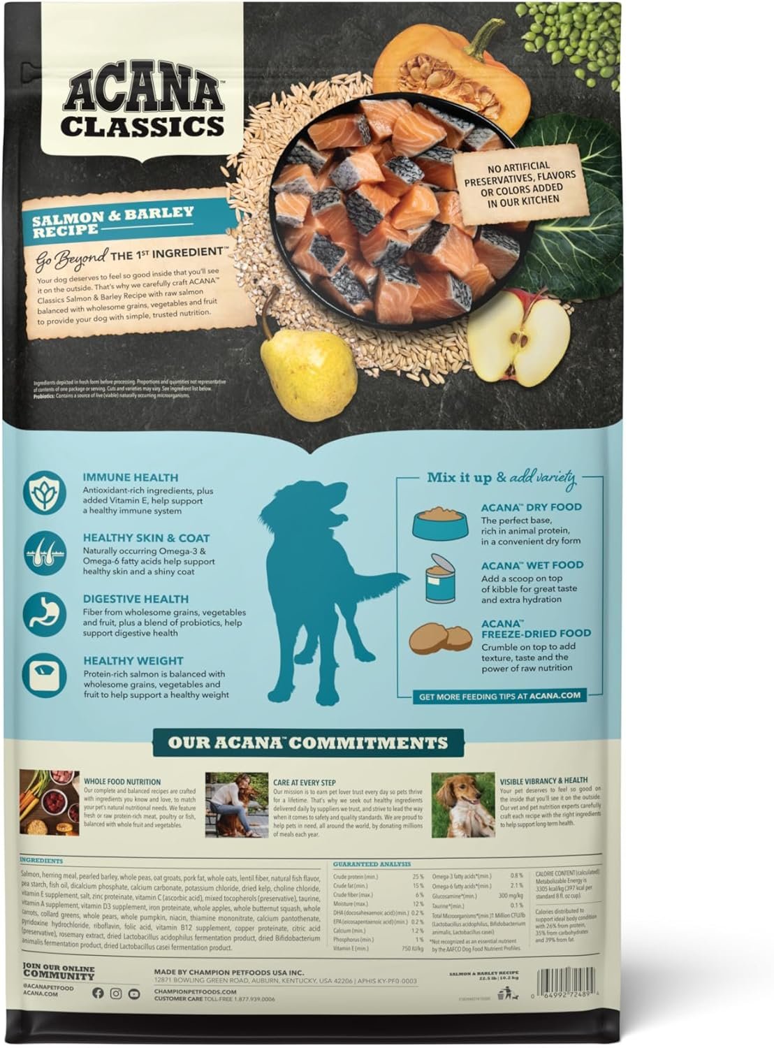 Acana Salmon and Barley 22.5lb Back.jpg