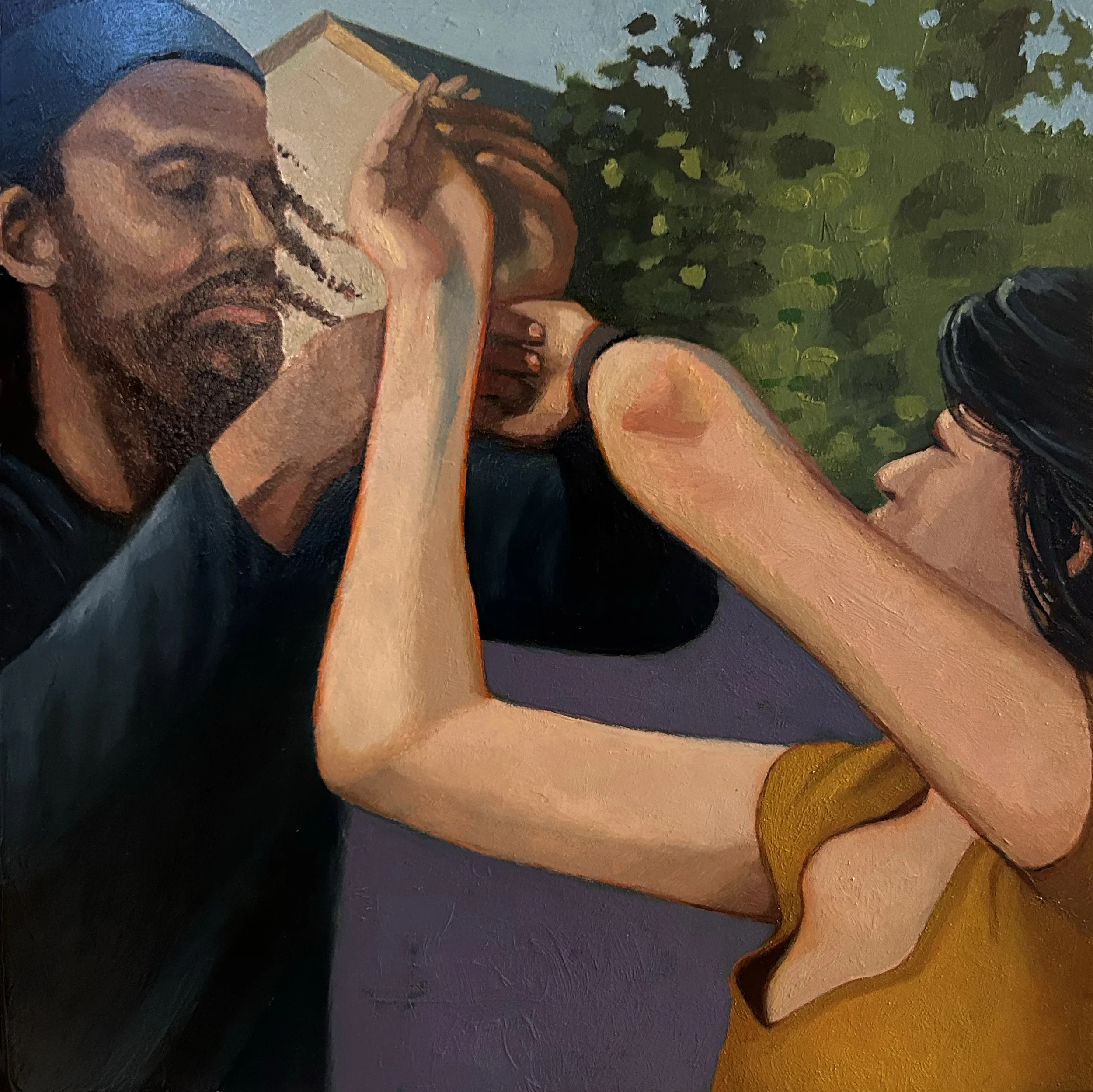 Brooklyn Dance Party 2, 6"x6", Oils on Panel