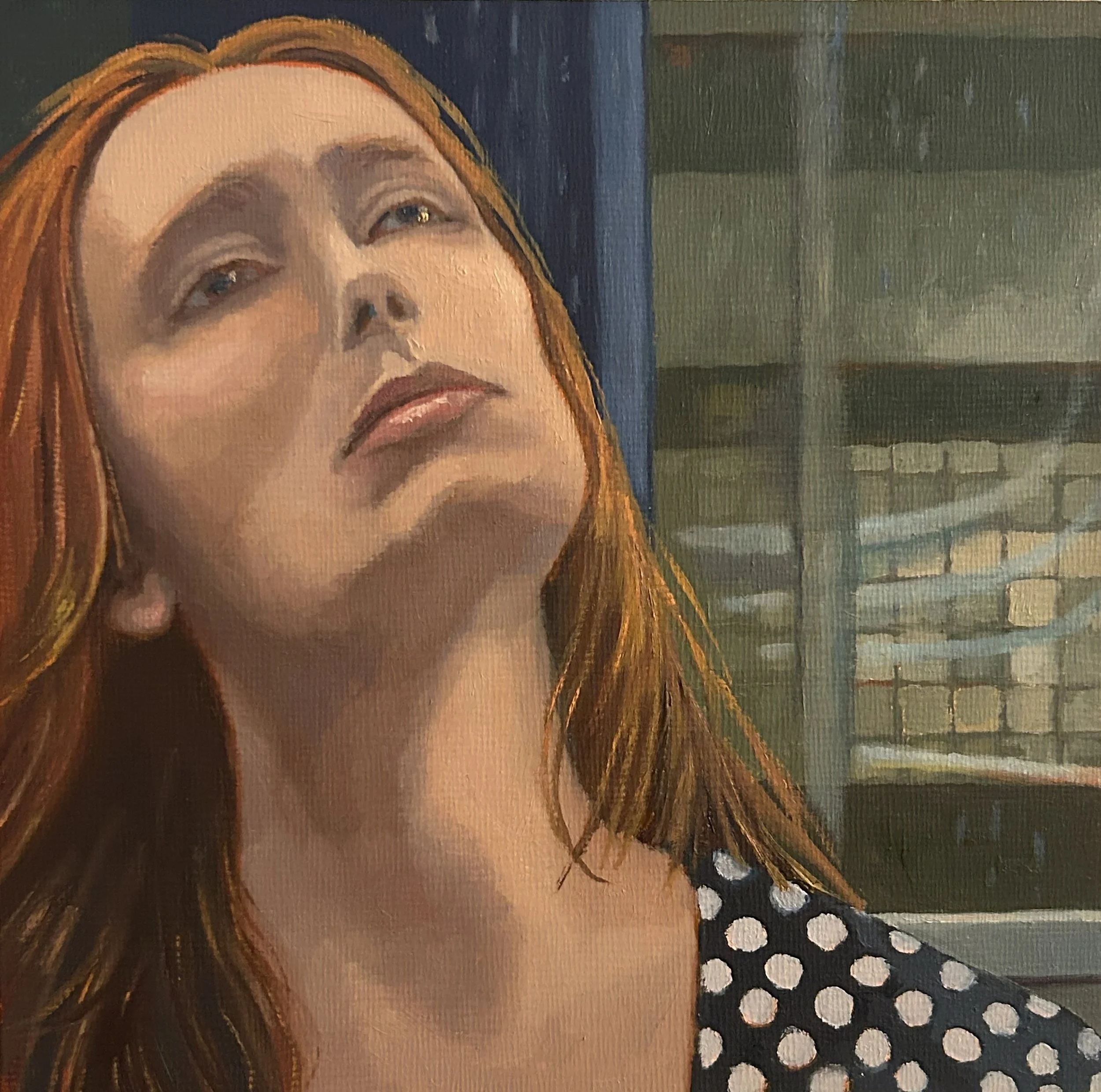  On the C Train 3, 6"x6", Oils on Panel