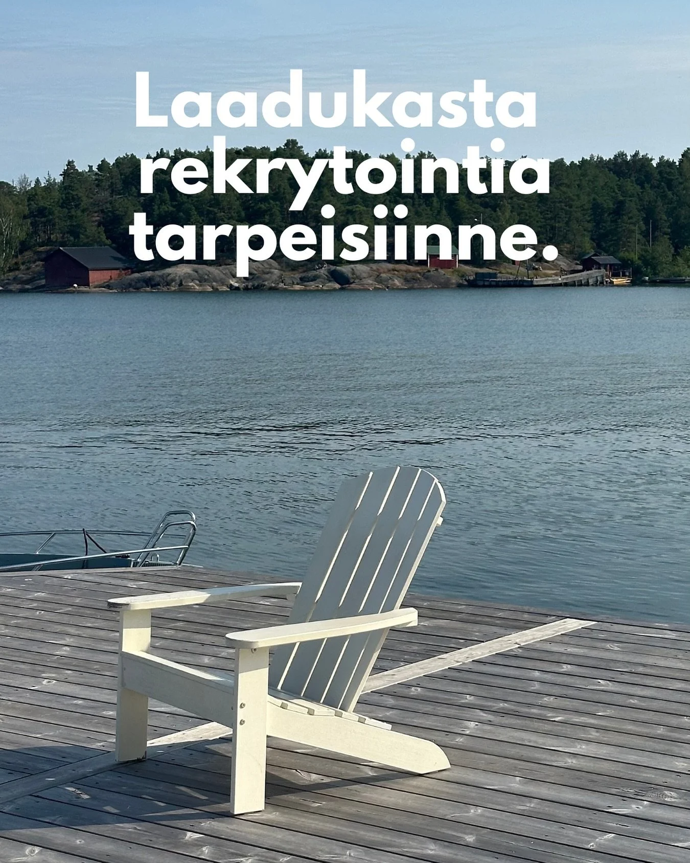 Laadukas rekrytointi alkaa ymm&auml;rryksest&auml;. Me perehdymme siihen, millaista osaamista tarvitsette, millainen kulttuuri teill&auml; on ja mit&auml; tavoittelette.

Meill&auml; se tarkoittaa:
&bull; R&auml;&auml;t&auml;l&ouml;ity prosessi jokai