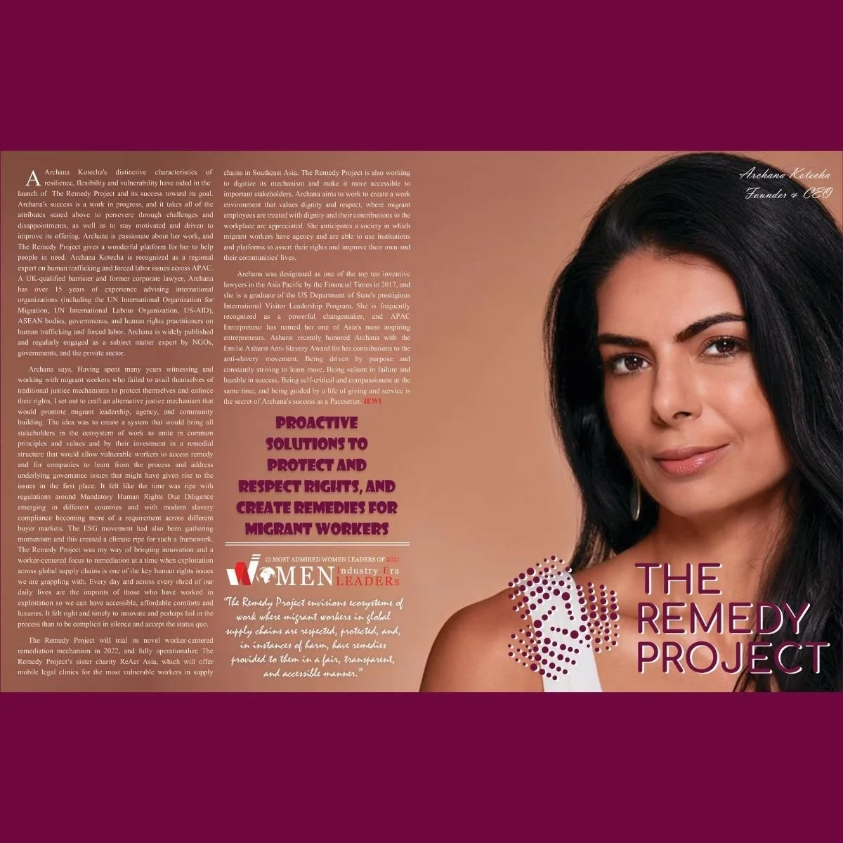 The Remedy Project’s CEO awarded by IEra Women Leaders