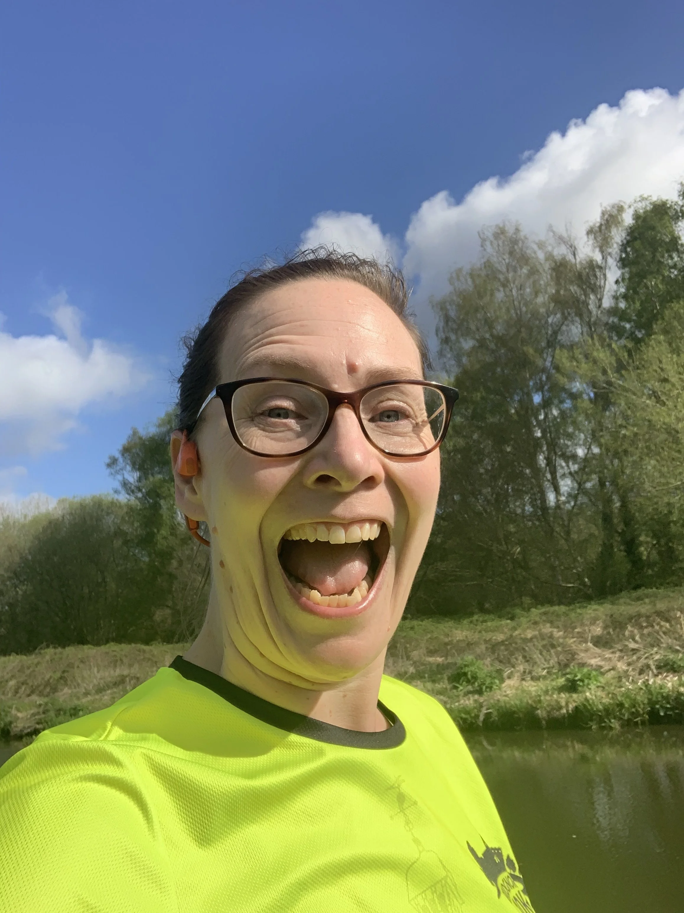 I’ve been running for a long time but I’m smiling as I slow down