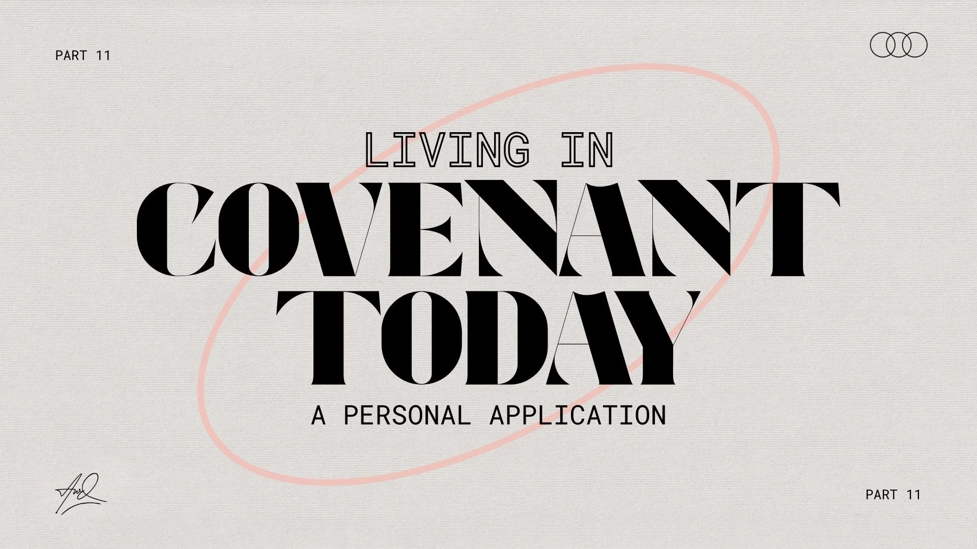 Living in Covenant Today, pt. 2