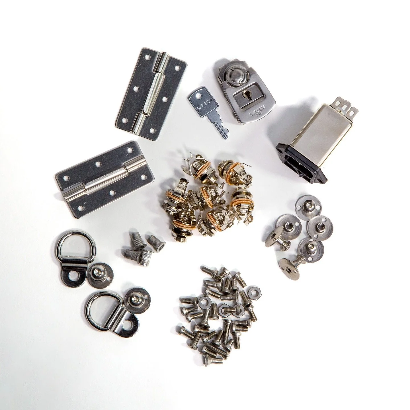 Our pedalboards and cases feature all stainless steel hardware, including hinges, locks, and German power switches/filters. These components, combined with the CarryOn&rsquo;s lightweight aluminum and ike&rsquo;s craftsmanship, make for some of the f