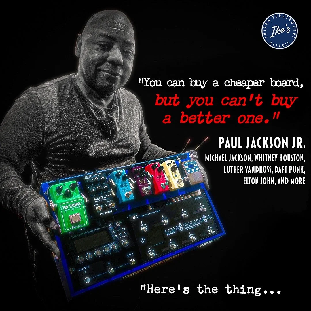 The verdict is in. Here&rsquo;s what the renowned @pauljacksonjr had to say about his Ike&rsquo;s Original pedalboard: 

&ldquo;You can buy a cheaper board, but you can&rsquo;t buy a better one. 

Here&rsquo;s the thing, I&rsquo;ve been a professiona