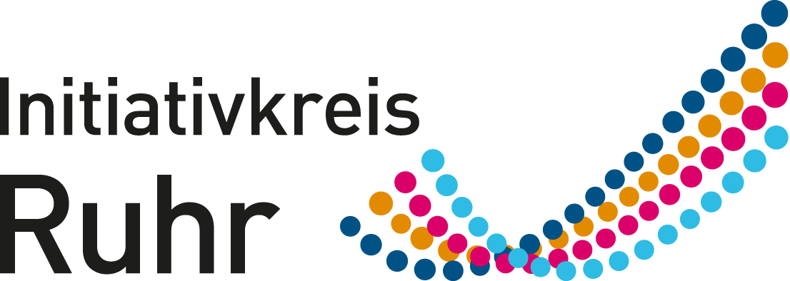 Logo des Initiativkreises Ruhr mit bunten Punktbogen