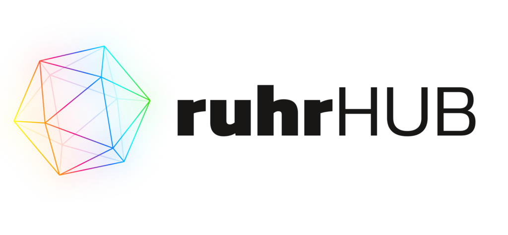 Diagramm einer Farbskala mit einem Farbspektrum von Rot bis Lila, verbunden mit einem schwarzen Textfeld, und einer rednerischen Seitenleiste