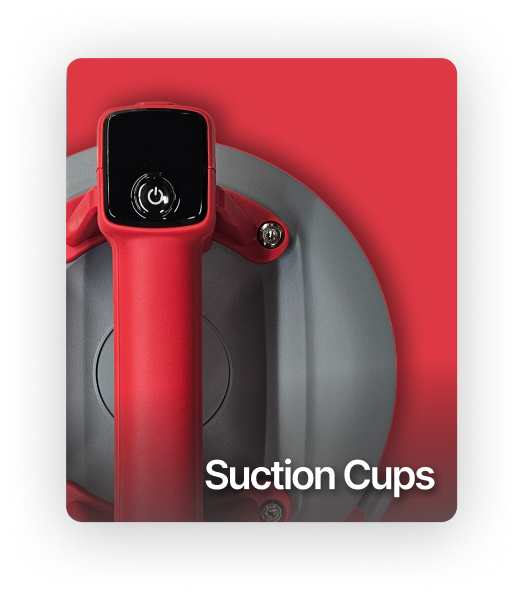 A red handheld drill attached to a gray circular base with four screws.