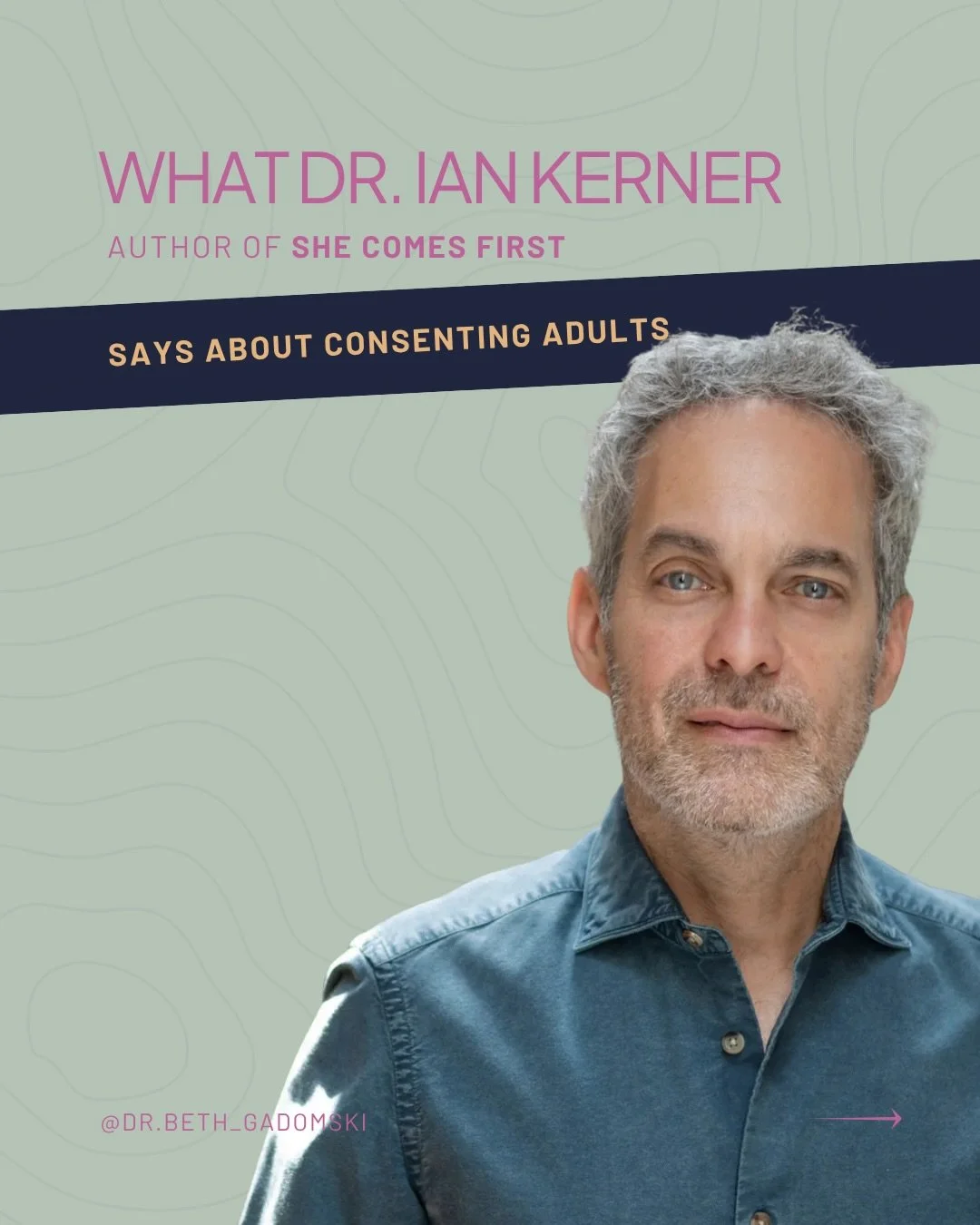 I&rsquo;m so grateful to Dr. Ian Kerner for these thoughtful words about *Consenting Adults*. His work has been hugely influential in expanding the conversation around sex, relationships, and intimacy. As a debut author, I am humbled by his endorseme