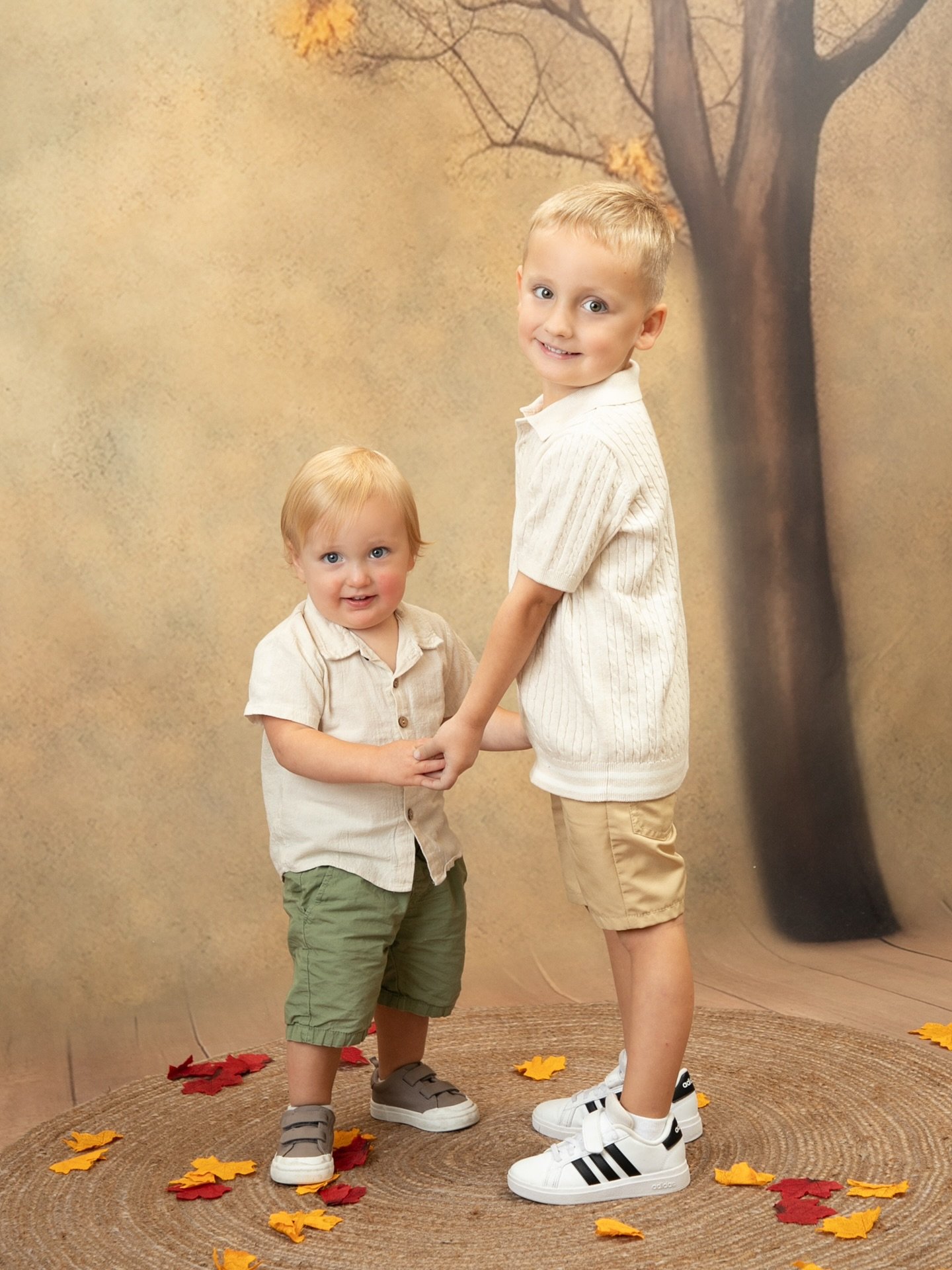My little guy and my big guy&rsquo;s first school photos together! Rowan refuses to take any without his brother being in the shot 🥹 Rowan is 15 months and Liam is 3.5 years. Our days are busy, we are overstimulated most of the time, but it sure is 
