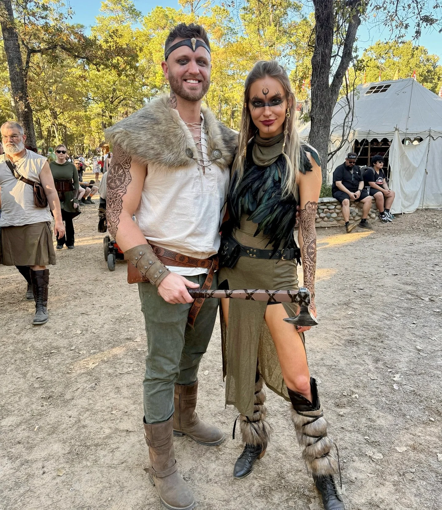 On the wings of the Valkyrie, Valhalla calling me #texasrenaissancefestival 

Ren Rest 2025 success with the Viking and shield maidens