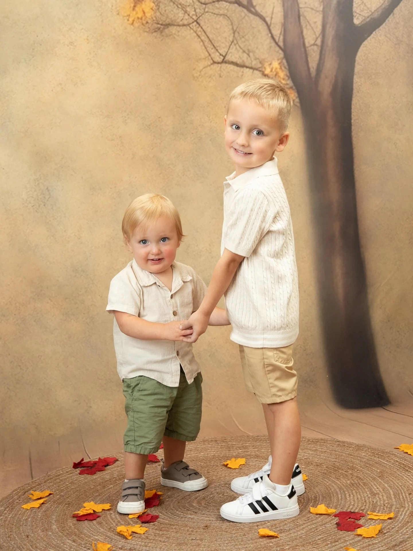 My little guy and my big guy&rsquo;s first school photos together! Rowan refuses to take any without his brother being in the shot 🥹 Rowan is 15 months and Liam is 3.5 years. Our days are busy, we are overstimulated most of the time, but it sure is 