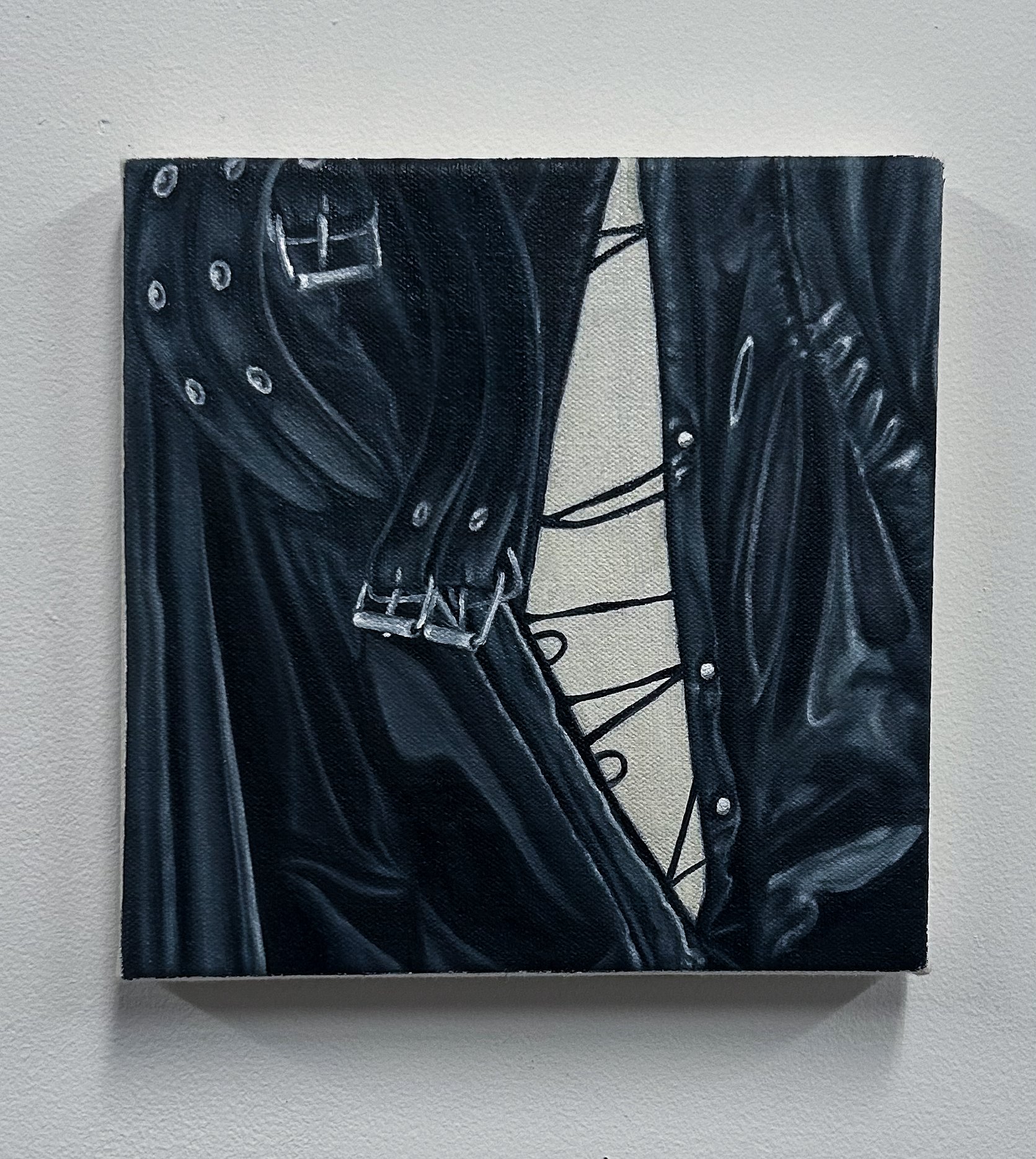"some grow spines later", 8x8 inches, oil on canvas