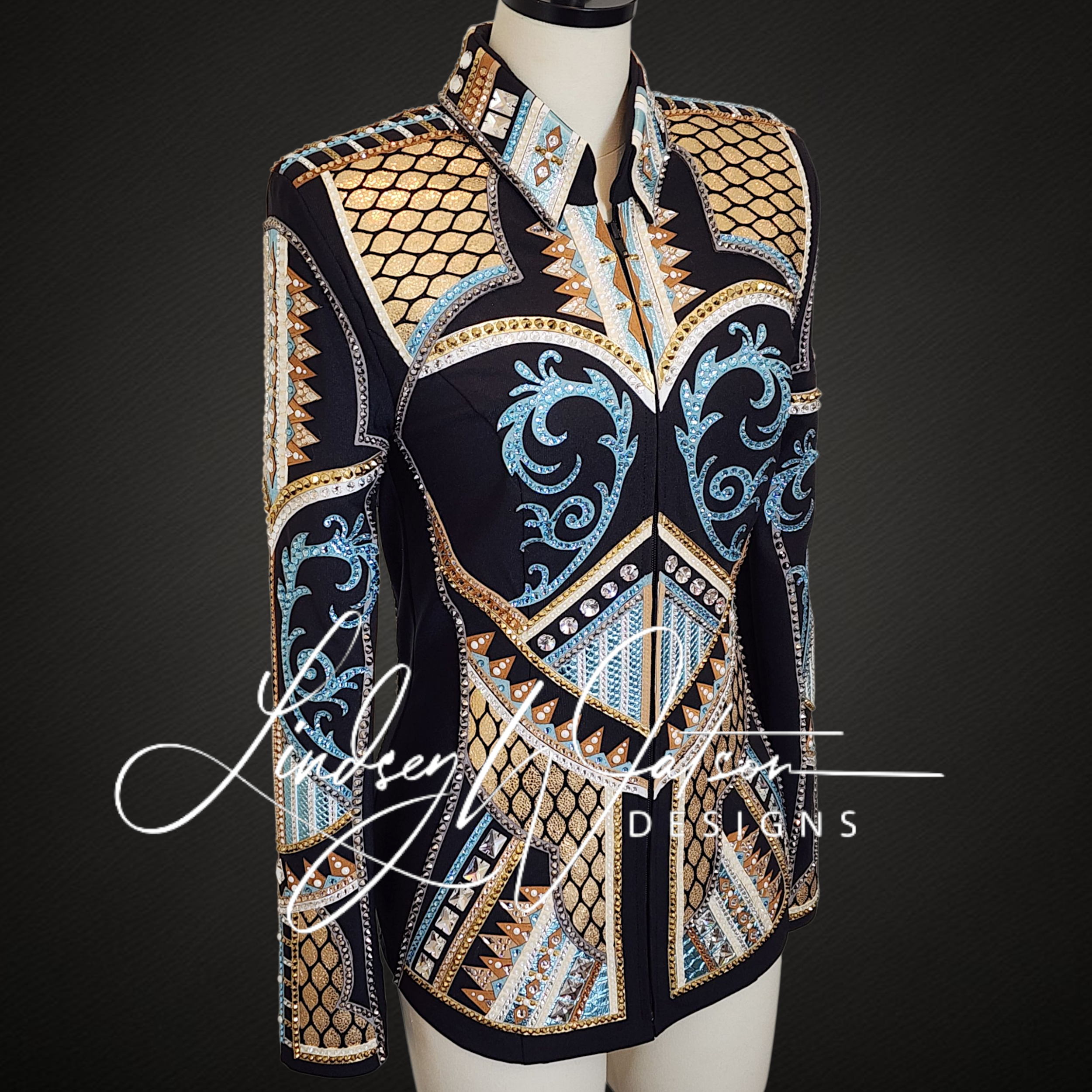 Gold and Blue Showmanship Jacket
