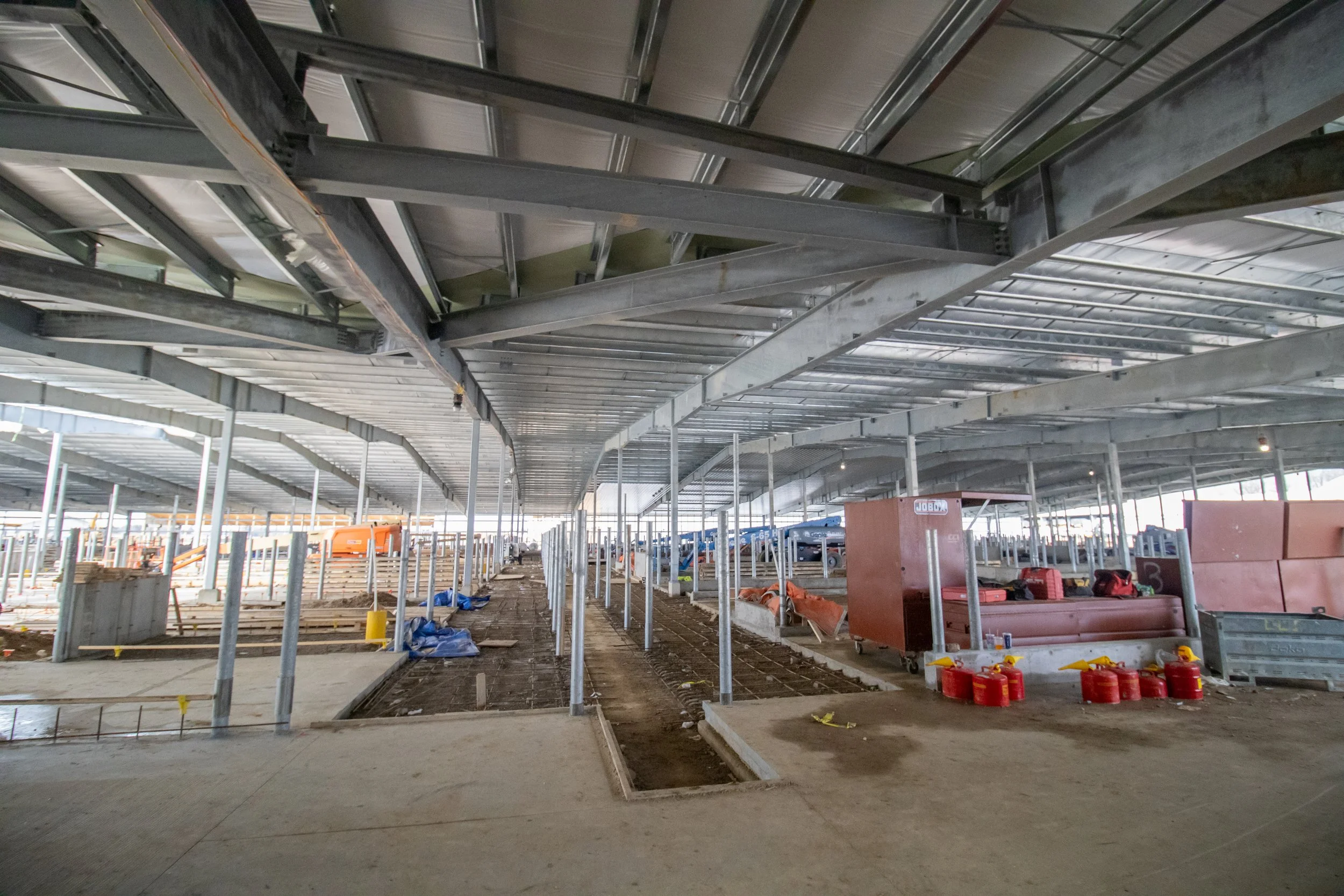 MSU Dairy facility under construction by FCC Construction