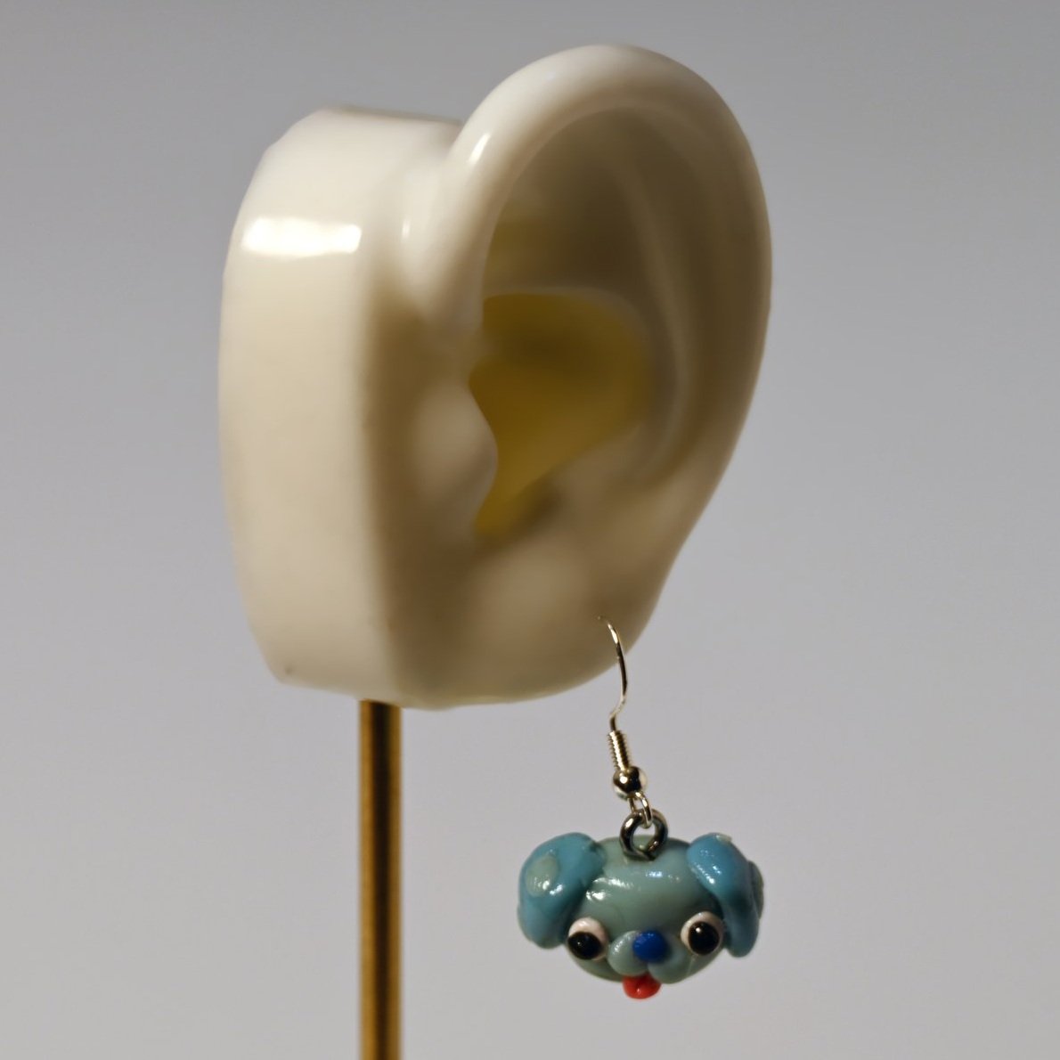Blue Puppy Earrings