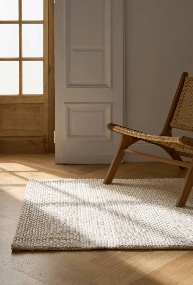 Salon maison neuve Landes ambiance chaleureuse bois