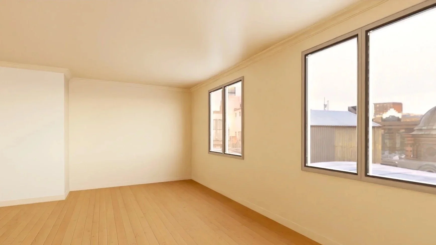 Cas de figure 3 - Logement neuf - AVANT - Salon, cuisine