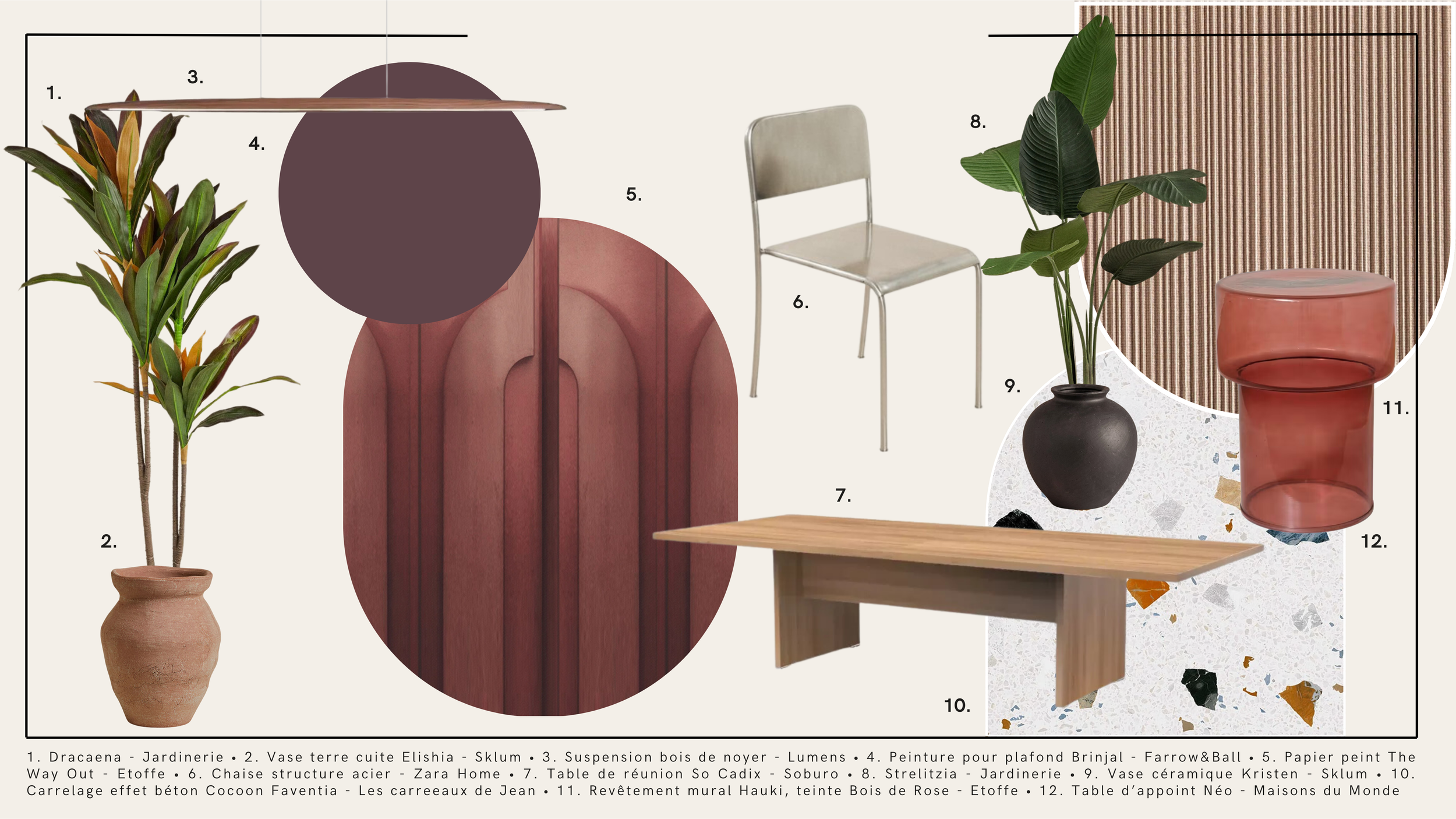 Projet Jardin d'hiver - Planche sélection - Salle de réunion
