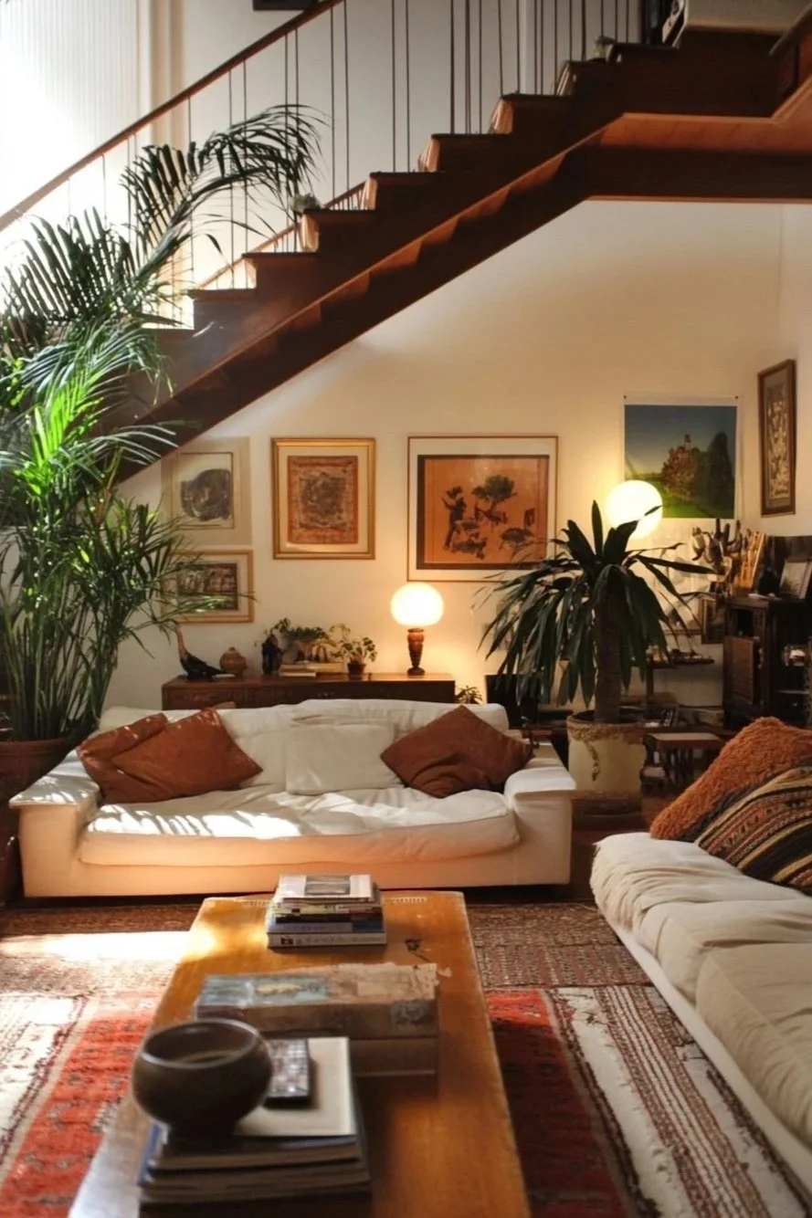 salon maison landaise grande pièce de vie conviviale