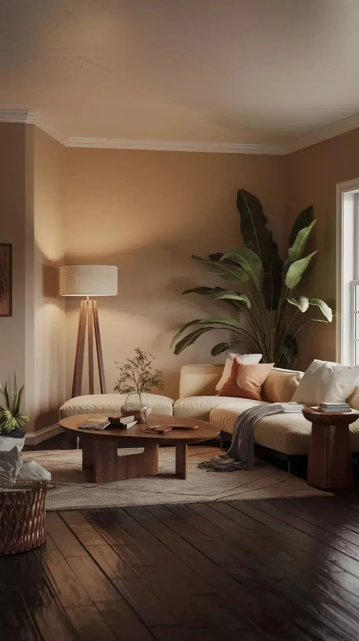 salon chaleureux cosy plantes