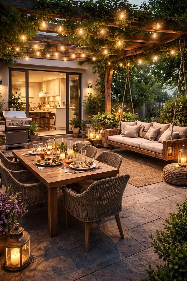 éclairage chaleureux maison de vacances ambiance cosy