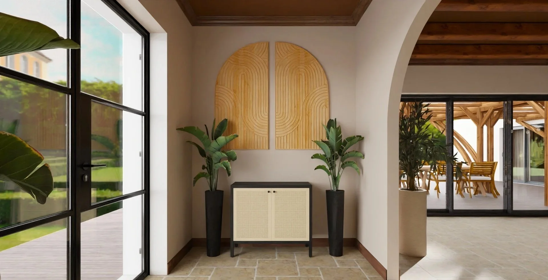 Projet Casa E Olivi - Vue 3D - Entrée