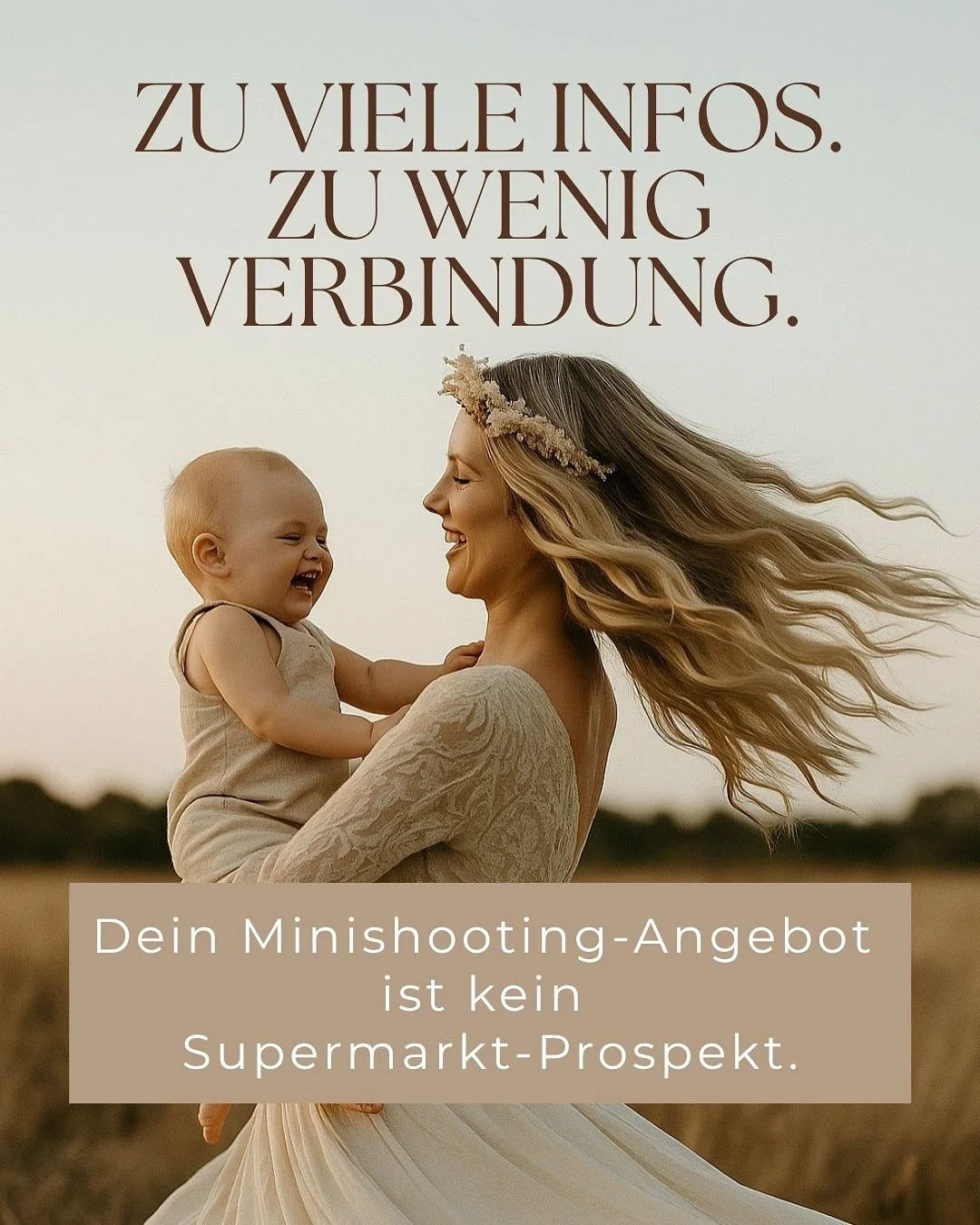 Dein Mini-Angebot ist kein Supermarkt-Prospekt. 
Und trotzdem sieht es manchmal so aus, oder?
15 Minuten. 5 Pakete. 3 Preisstufen. Galerie. Nachbestellung. 
⏳ Nur an einem Tag. Auswahl in 48h. Bilder extra. 
— Klingt mehr nach To-Do-Liste als