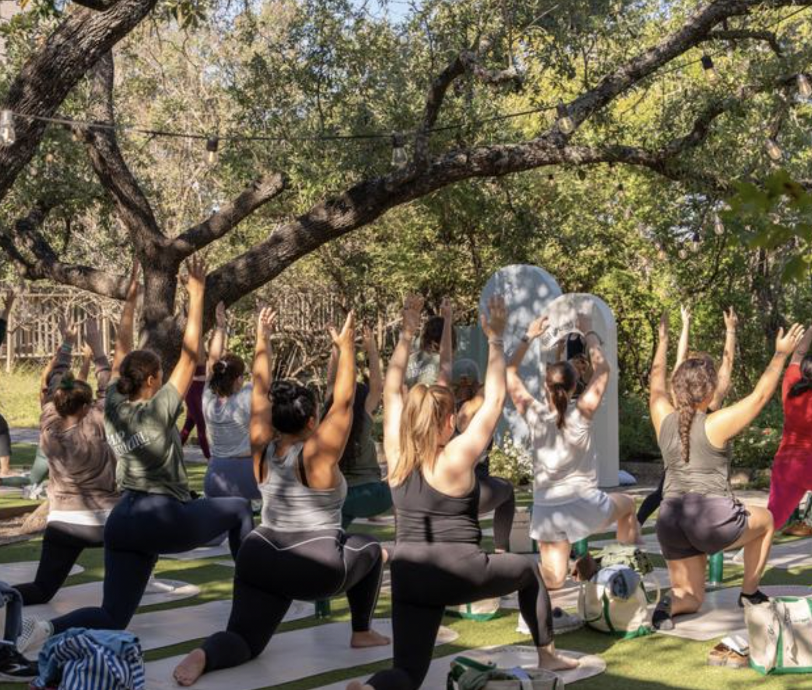 wellness sessions include yoga, meditation, and pilates
