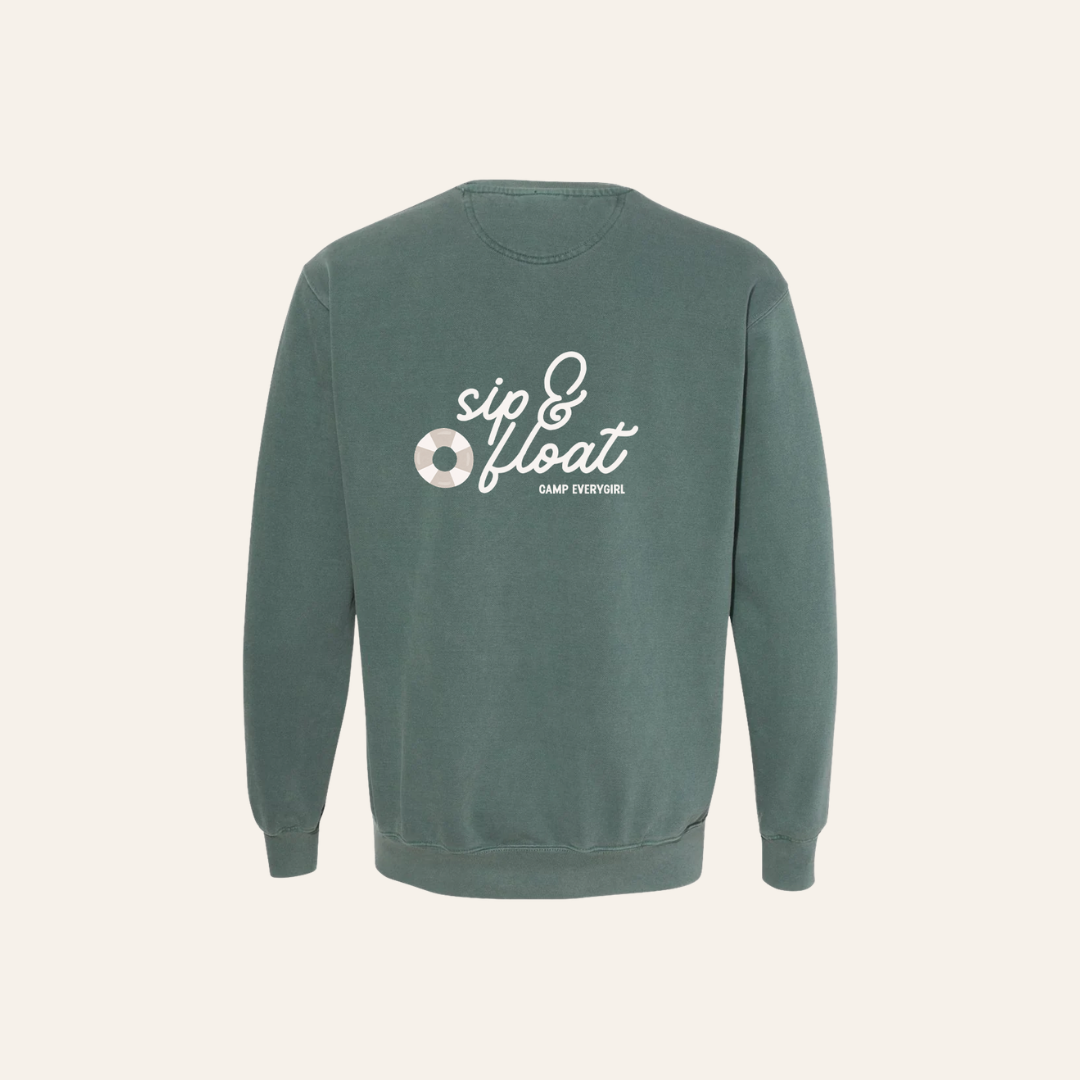 Green Sip & Float Crewneck