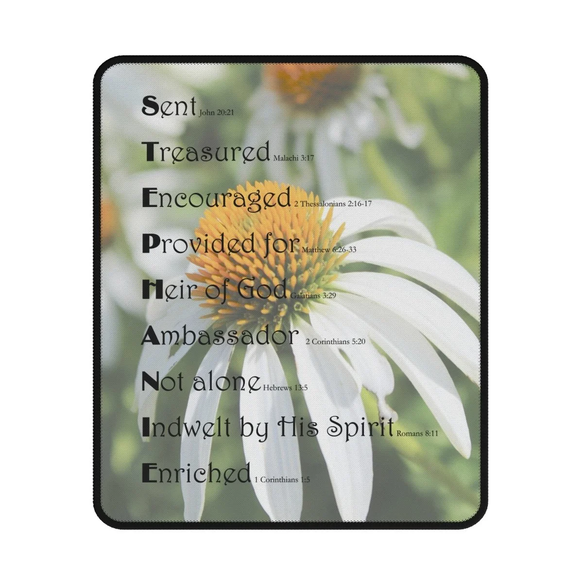 BlessD Personalized Name Art - Gaming Mouse Pad - Daisies